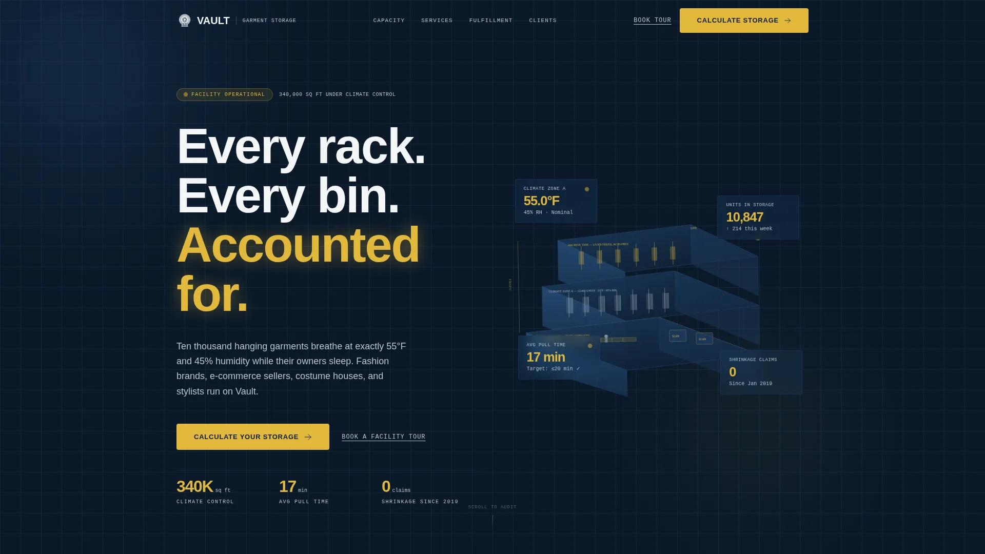 Precision Fashionstorage | Free Website Template | Rocket