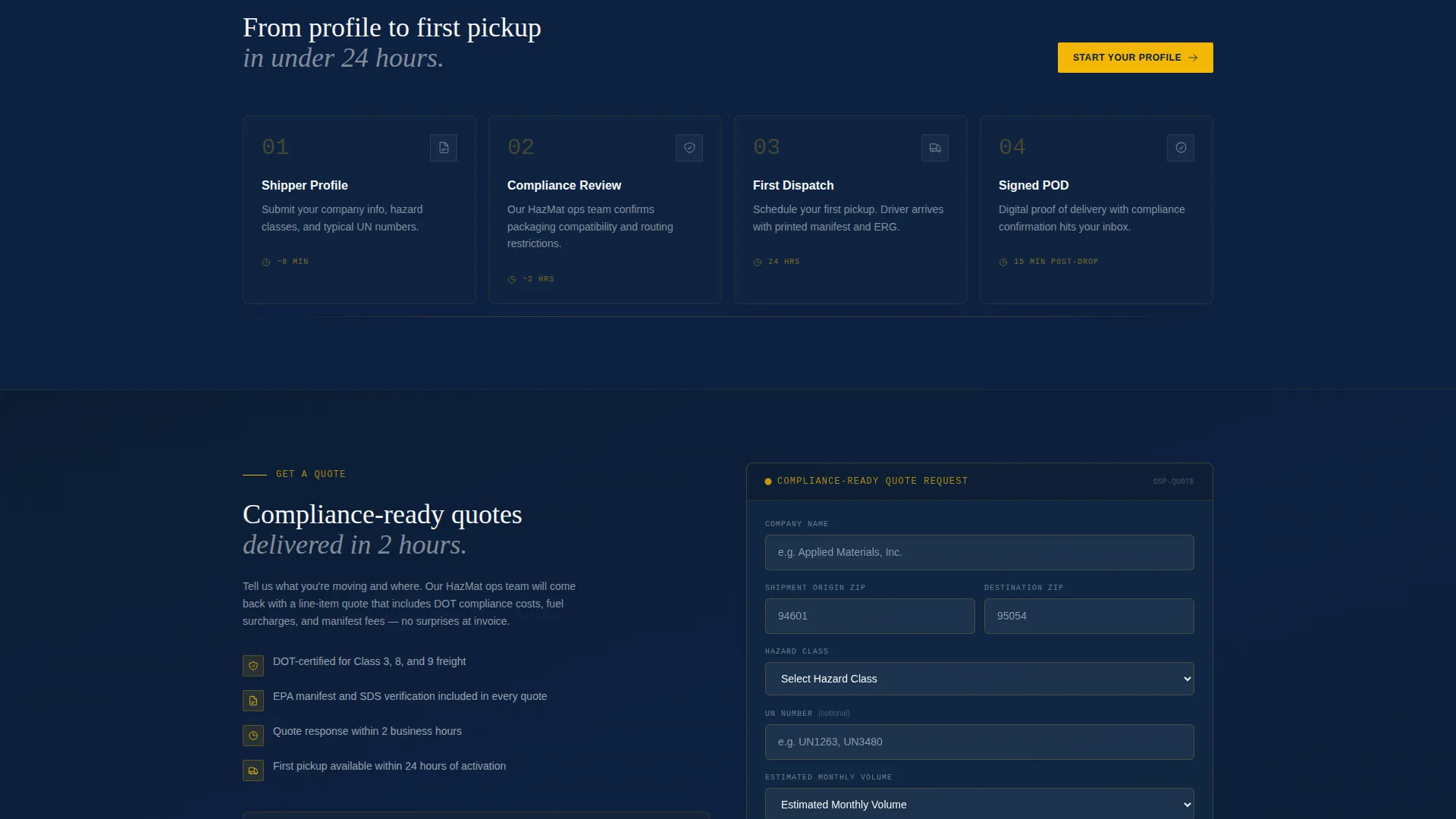 Compliant Hazmat | Free Website Template | Rocket