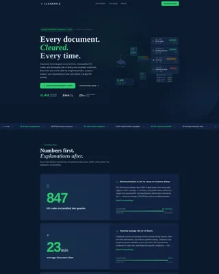 Customs & Trade Documentation Landing Page Template