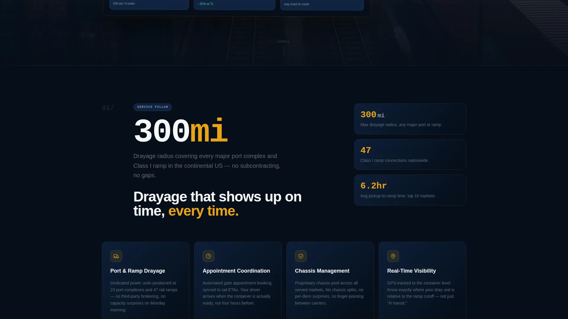 Freight Landing Page Template for Logistics Providers