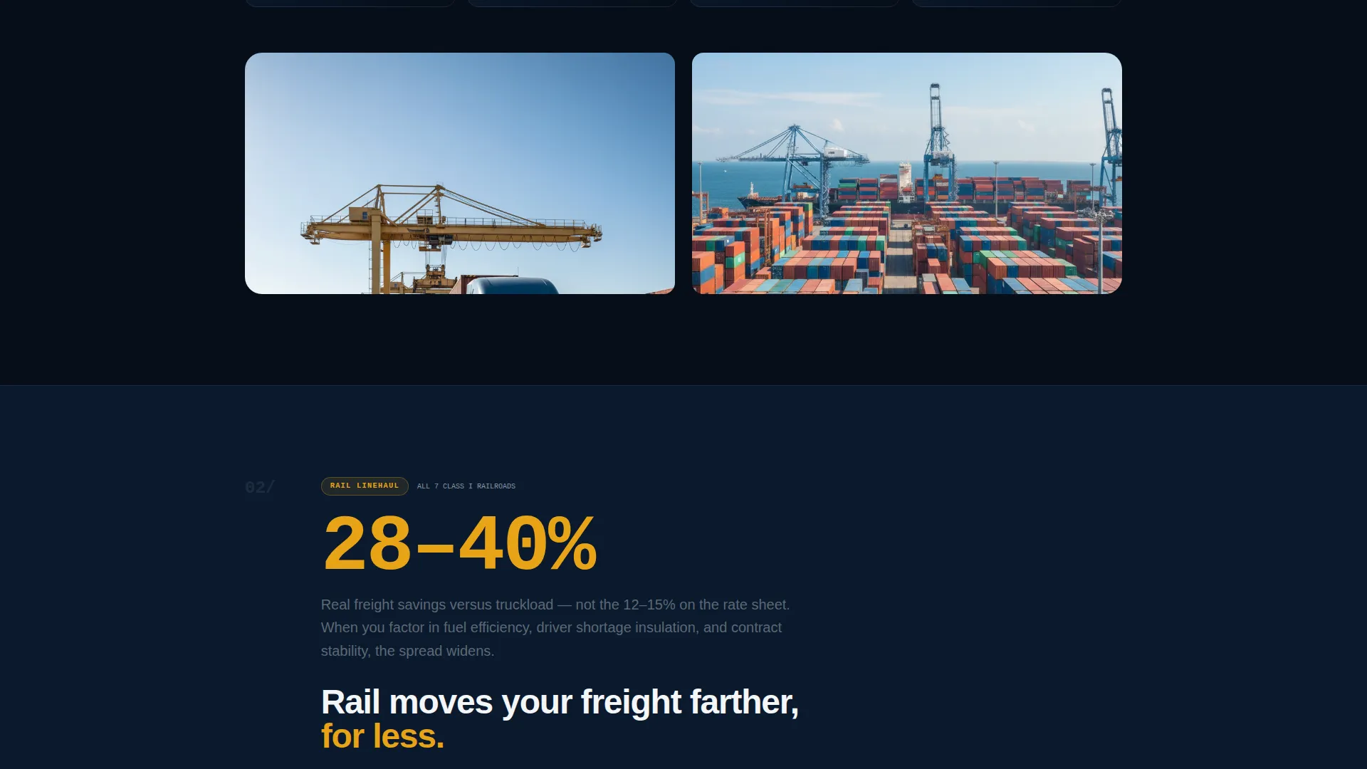 Freight Landing Page Template for Logistics Providers
