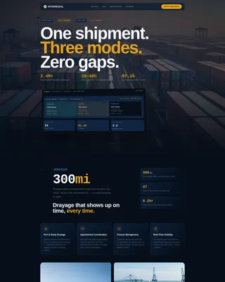 Freight Landing Page Template for Logistics Providers