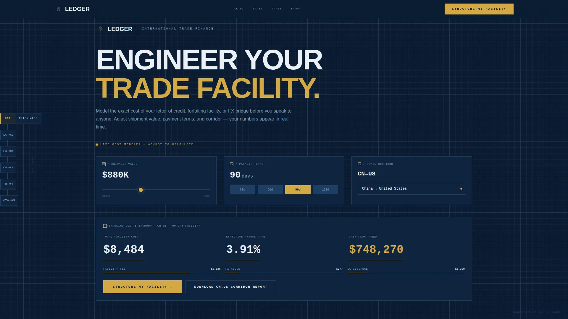 Trade Finance Landing Page Template