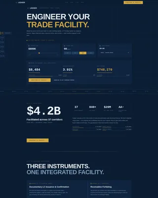 Trade Finance Landing Page Template
