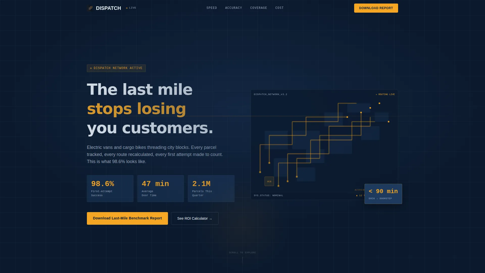 Last-Mile Delivery Landing Page Template