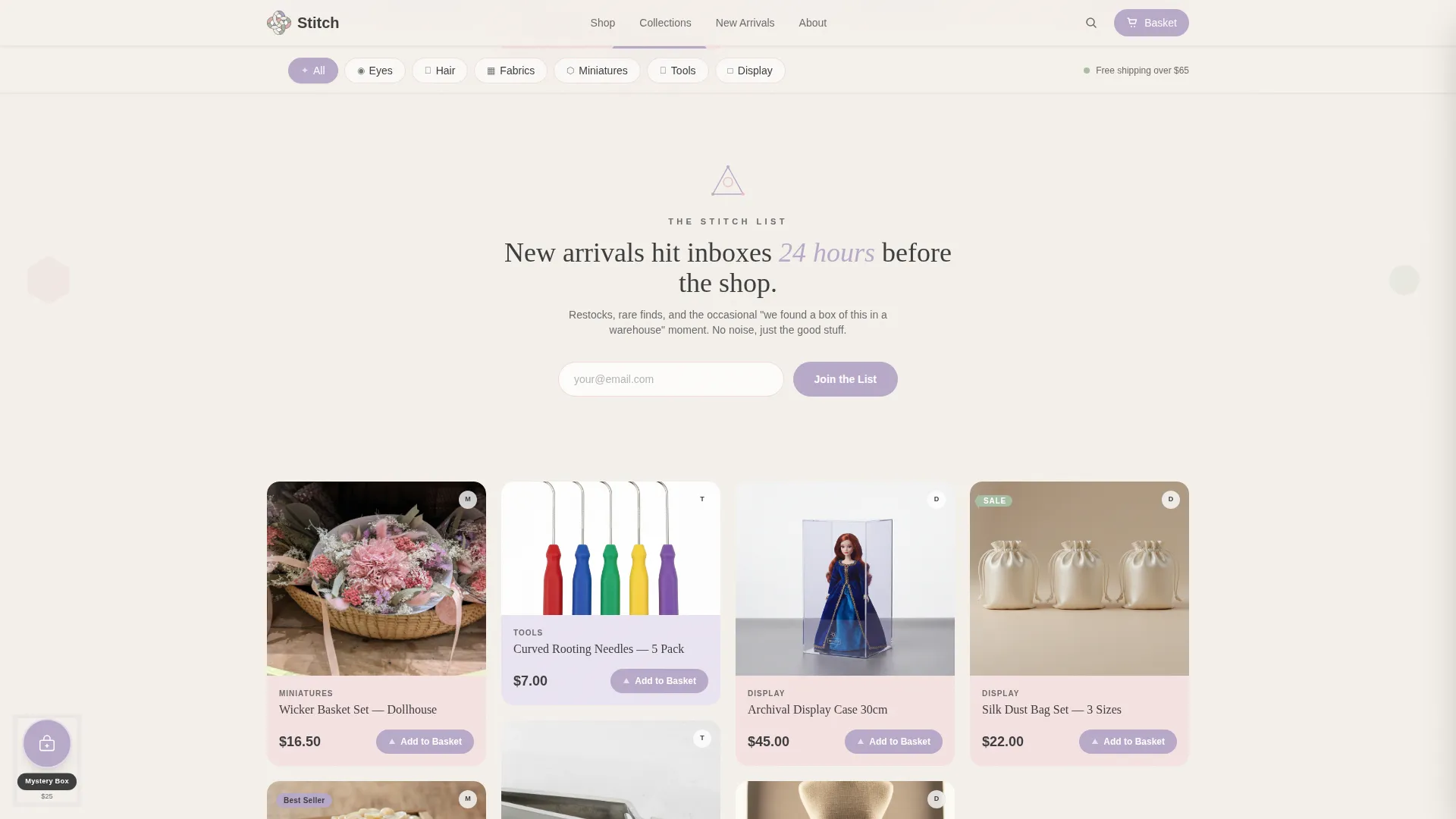 Hobby & Passion Supplies Professional Website Template