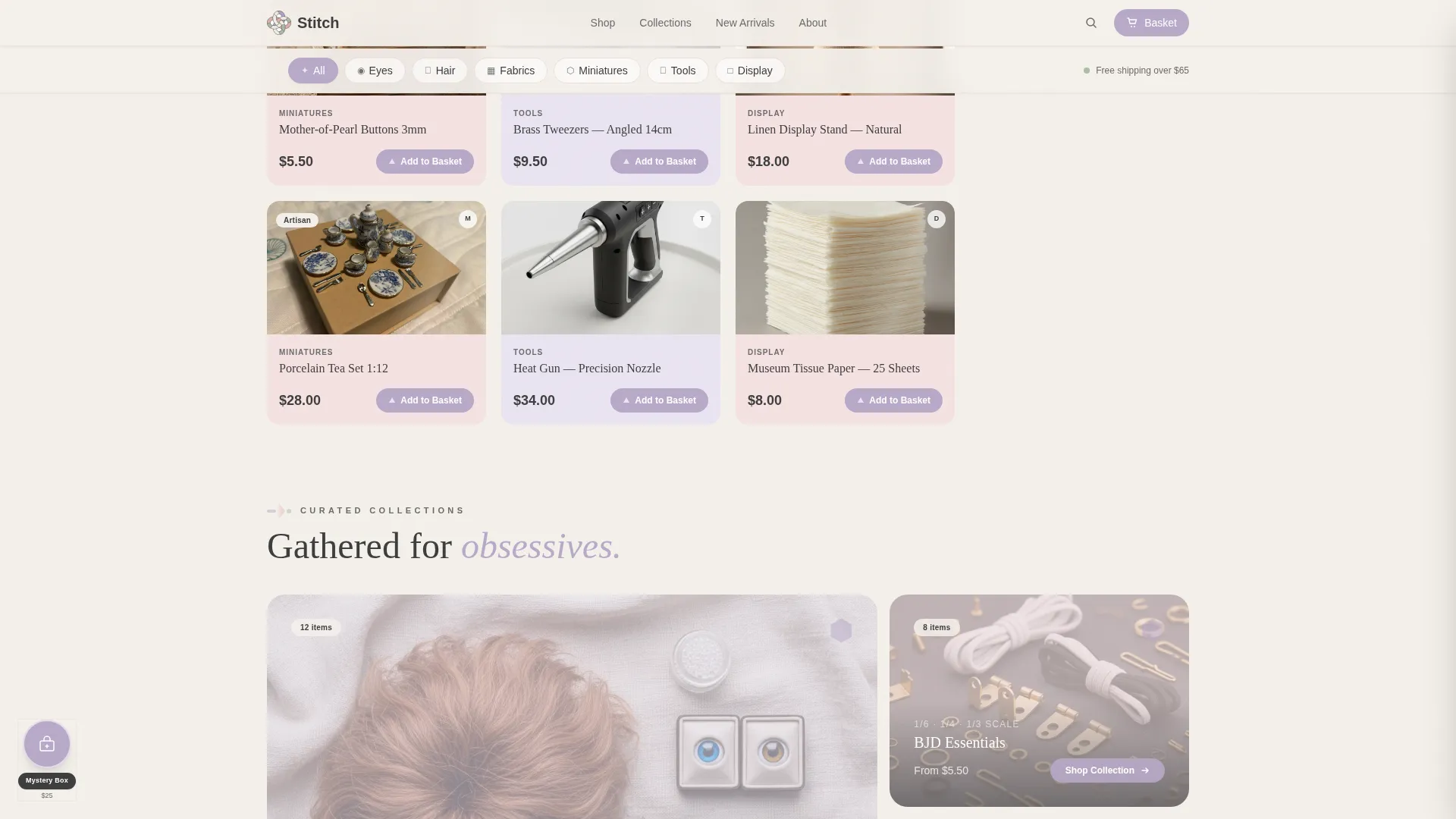 Hobby & Passion Supplies Professional Website Template