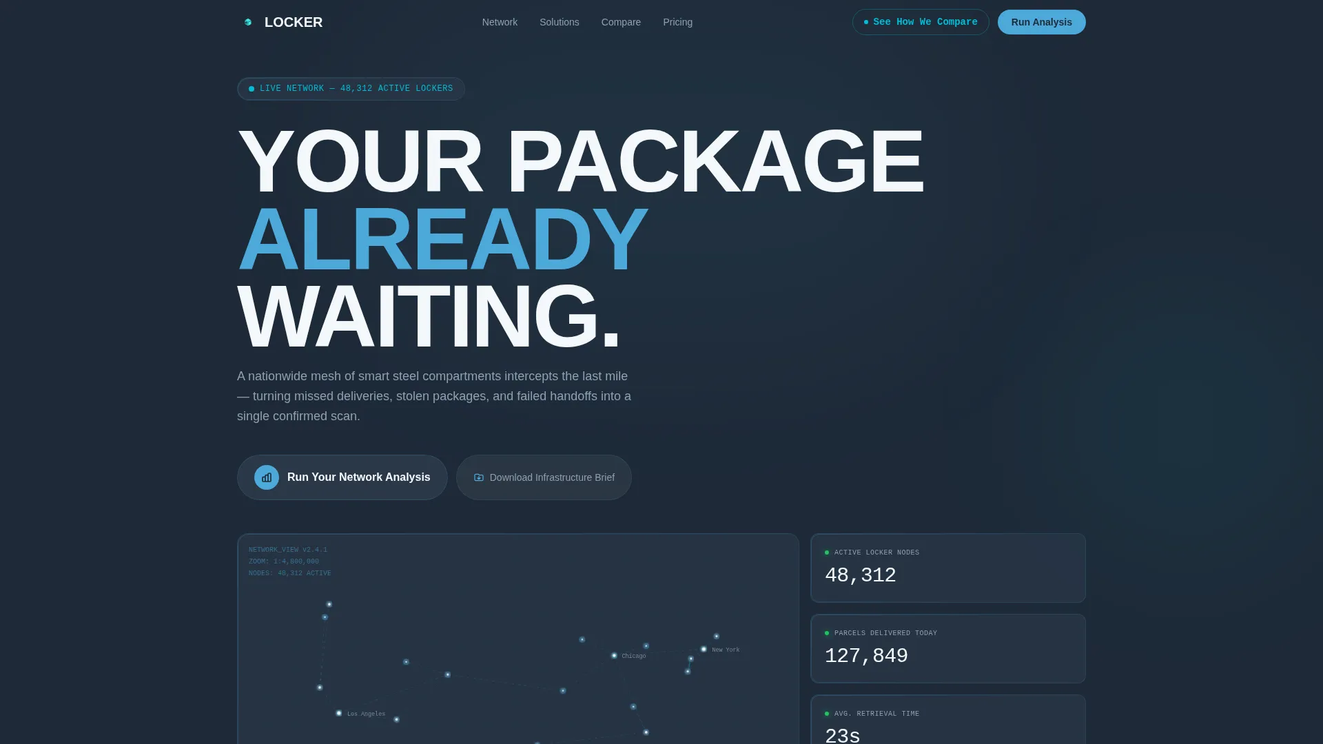 Network Landing Page Template | Last-Mile Delivery
