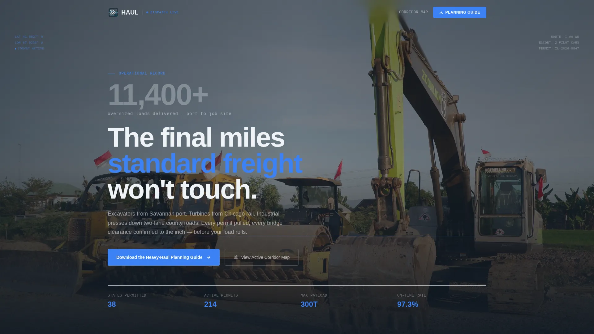 Powerful Heavyequipment | Free Website Template | Rocket