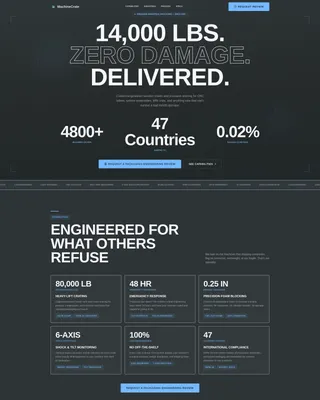 Precision Heavyequipment | Free Website Template | Rocket