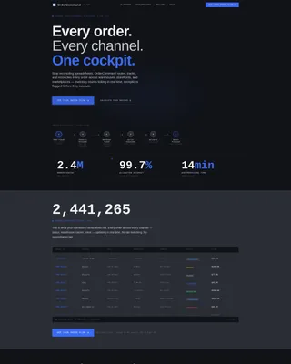 Order Management System Landing Page Template