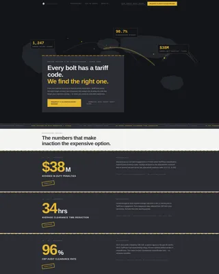 Tariff Classification Consultancy Landing Page