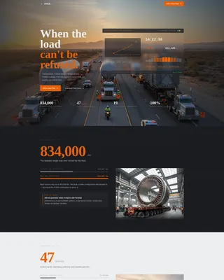 Oversized & Heavy Haul Carrier Landing Page Template