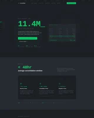 Package Consolidation Service Landing Page Template