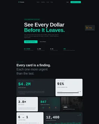Procurement Platform Landing Page Template