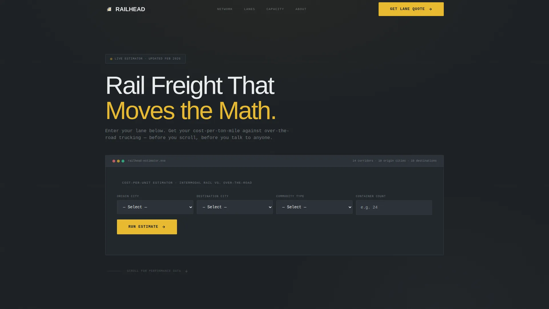 Rail Freight Service Landing Page Template