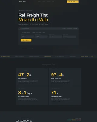 Rail Freight Service Landing Page Template