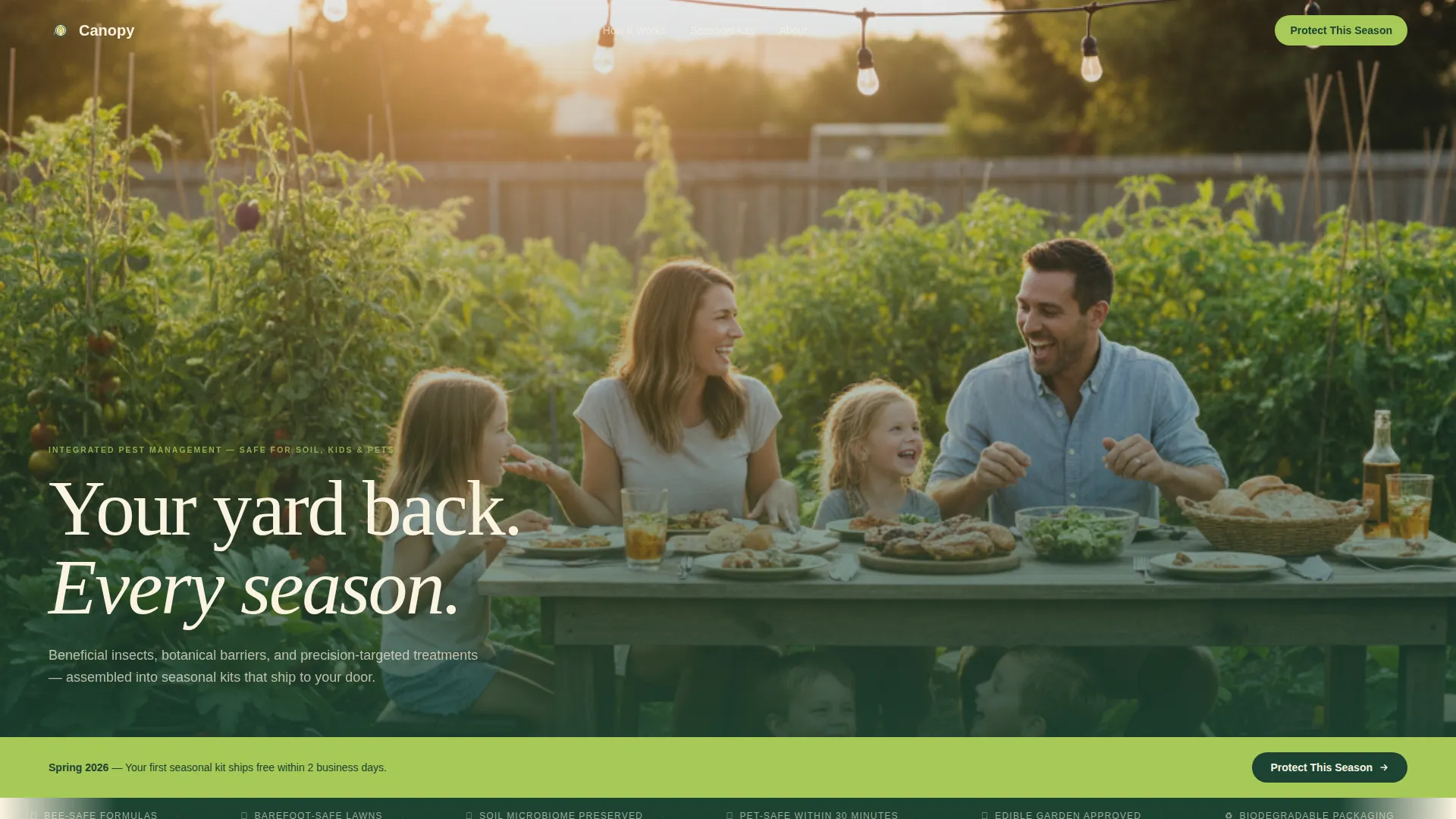 Seasonal Pest Management Landing Page Template