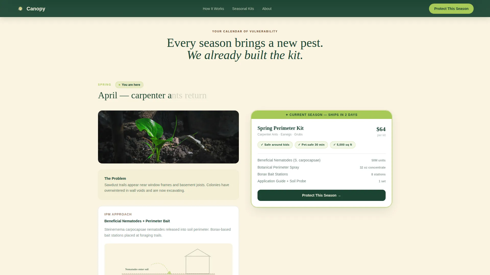 Seasonal Pest Management Landing Page Template