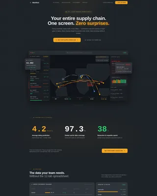 Supply Chain Visibility Landing Page Template