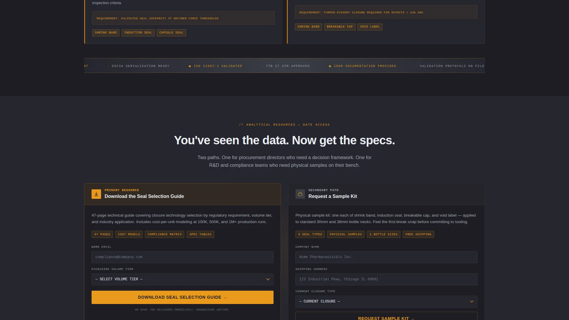 Tamper-Evident Packaging Landing Page Template