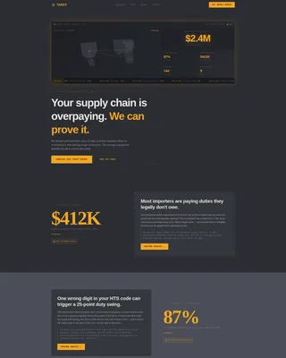Advisory Landing Page Template for Trade Compliance Firms