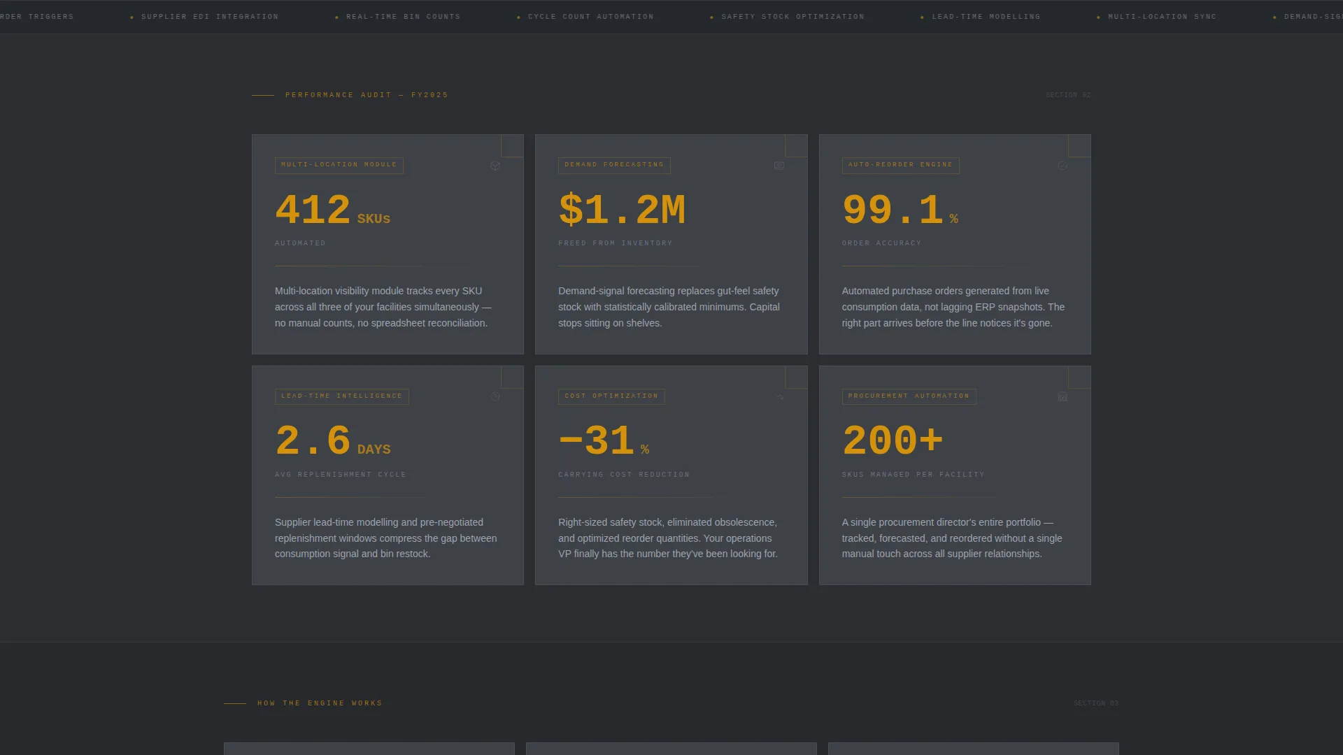 Vendor Managed Inventory Landing Page Template