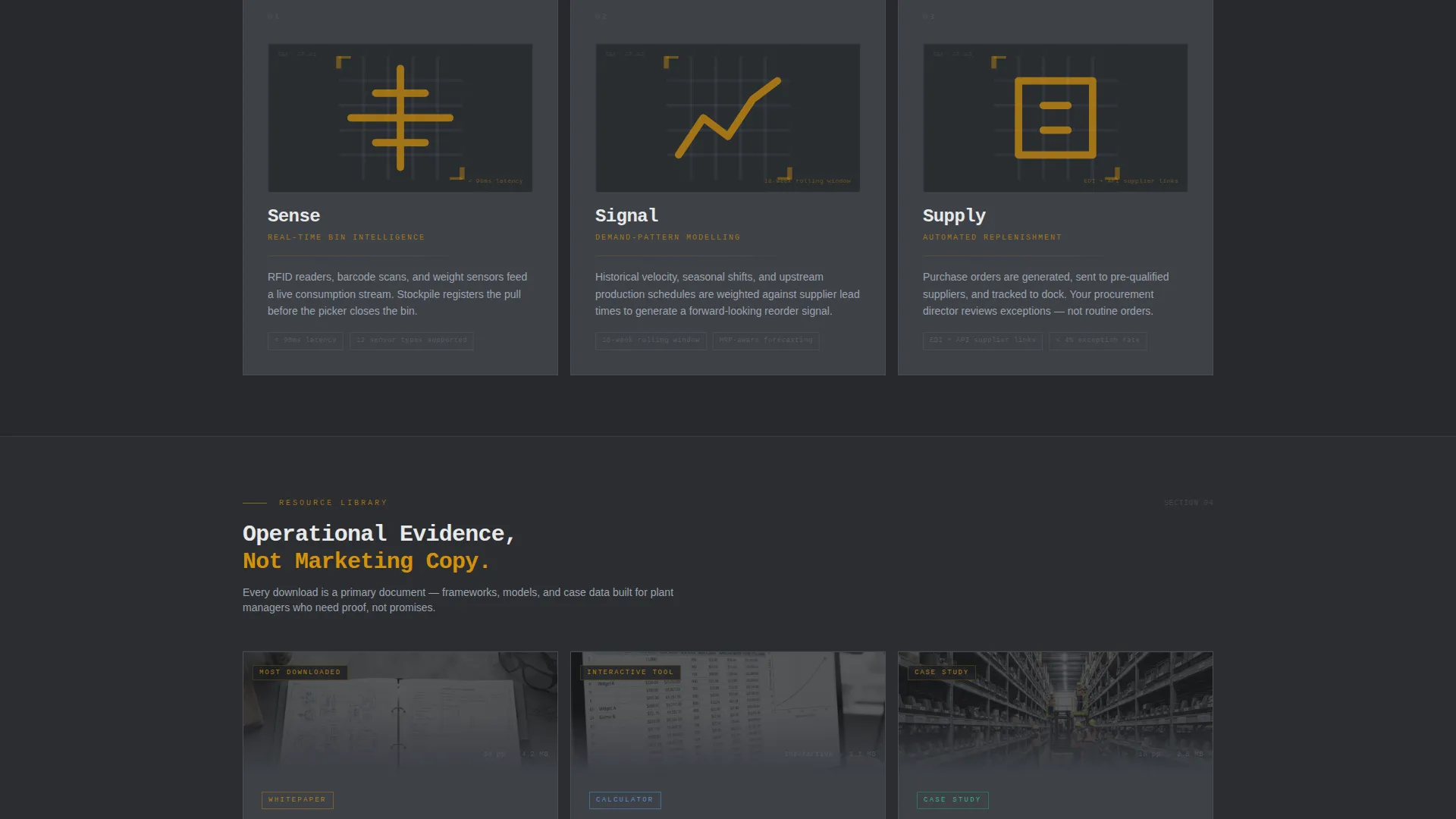 Vendor Managed Inventory Landing Page Template