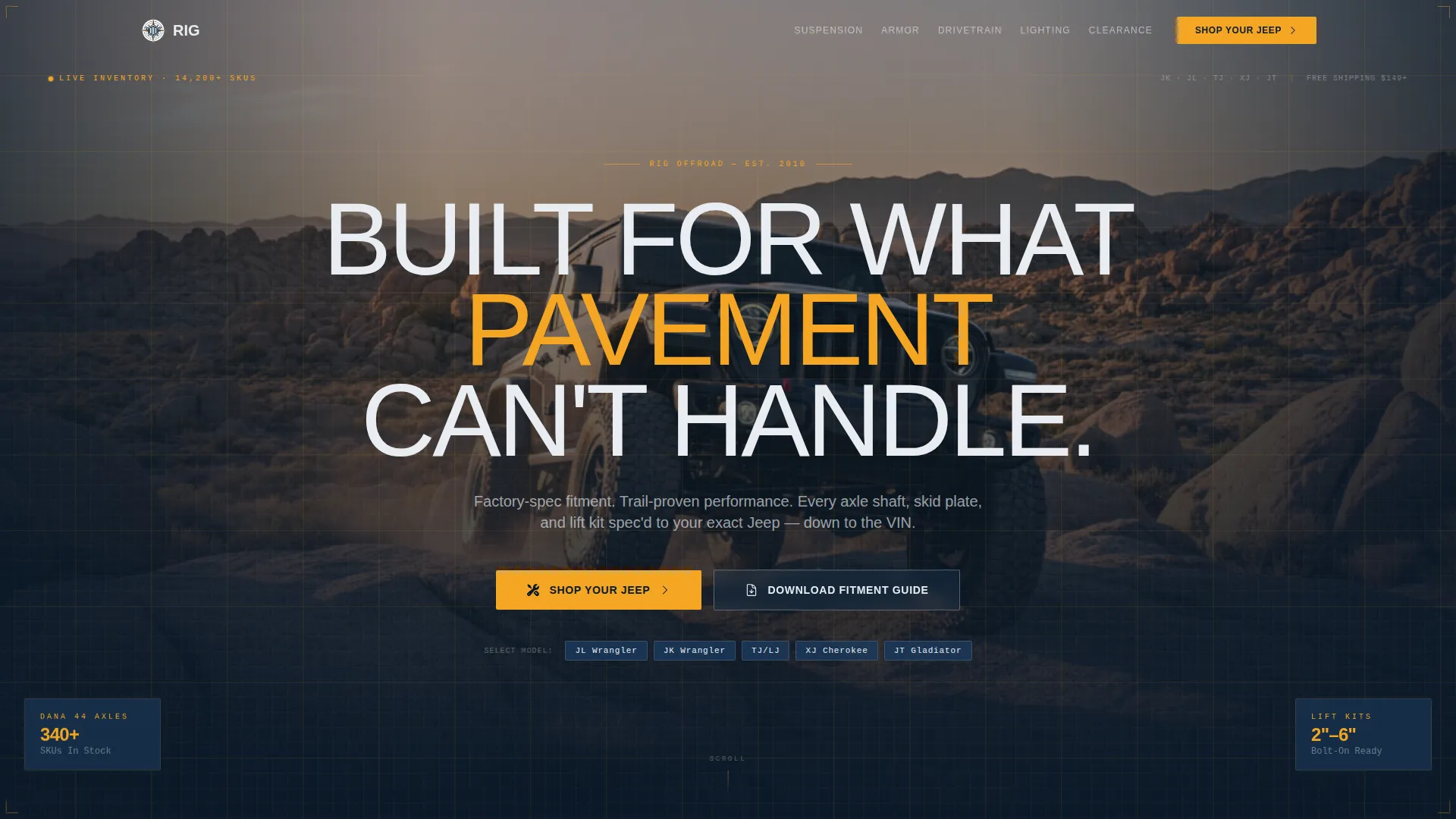 Jeepparts | Free Website Template | Rocket