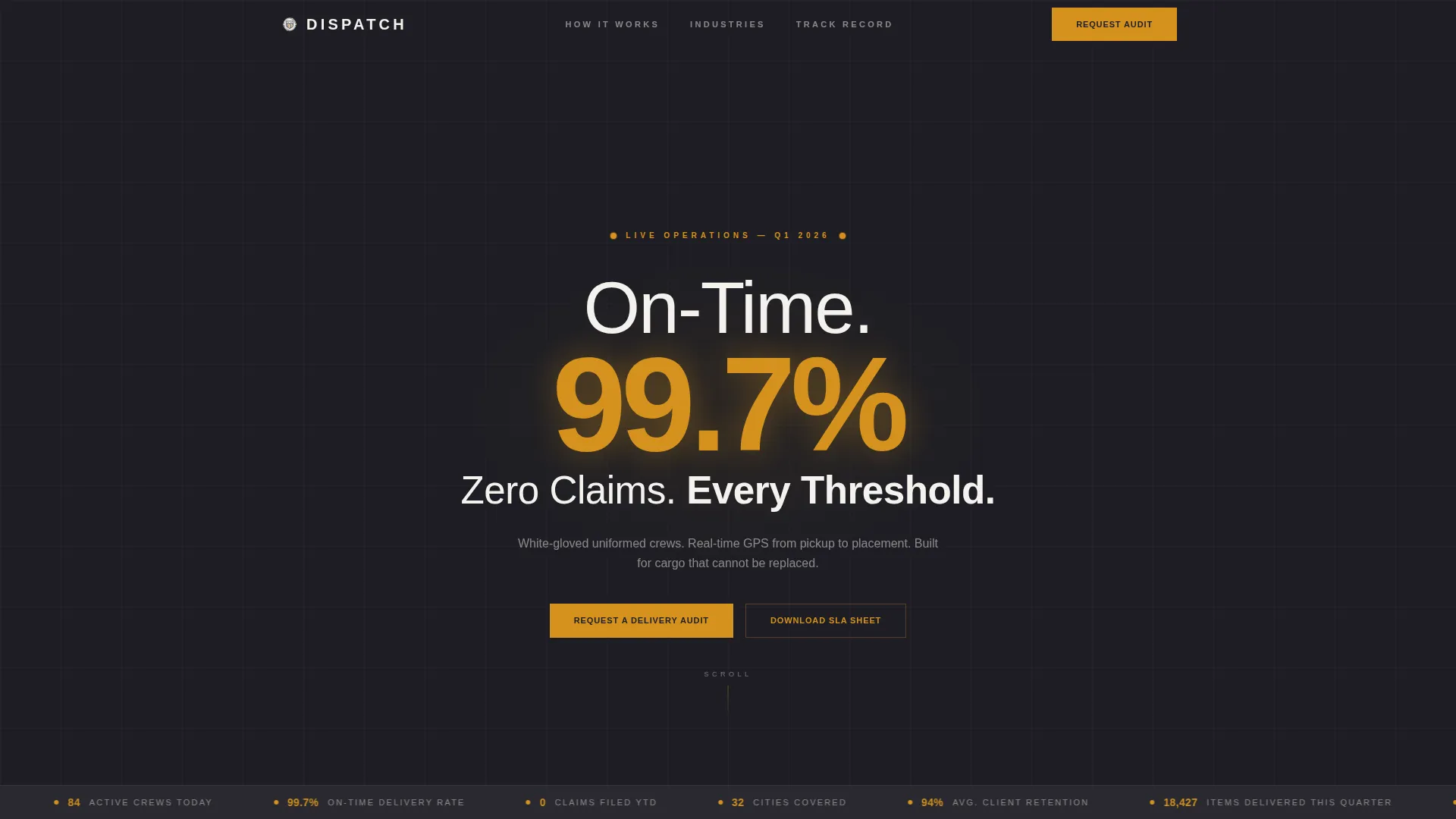 White-Glove Delivery Service Landing Page Template
