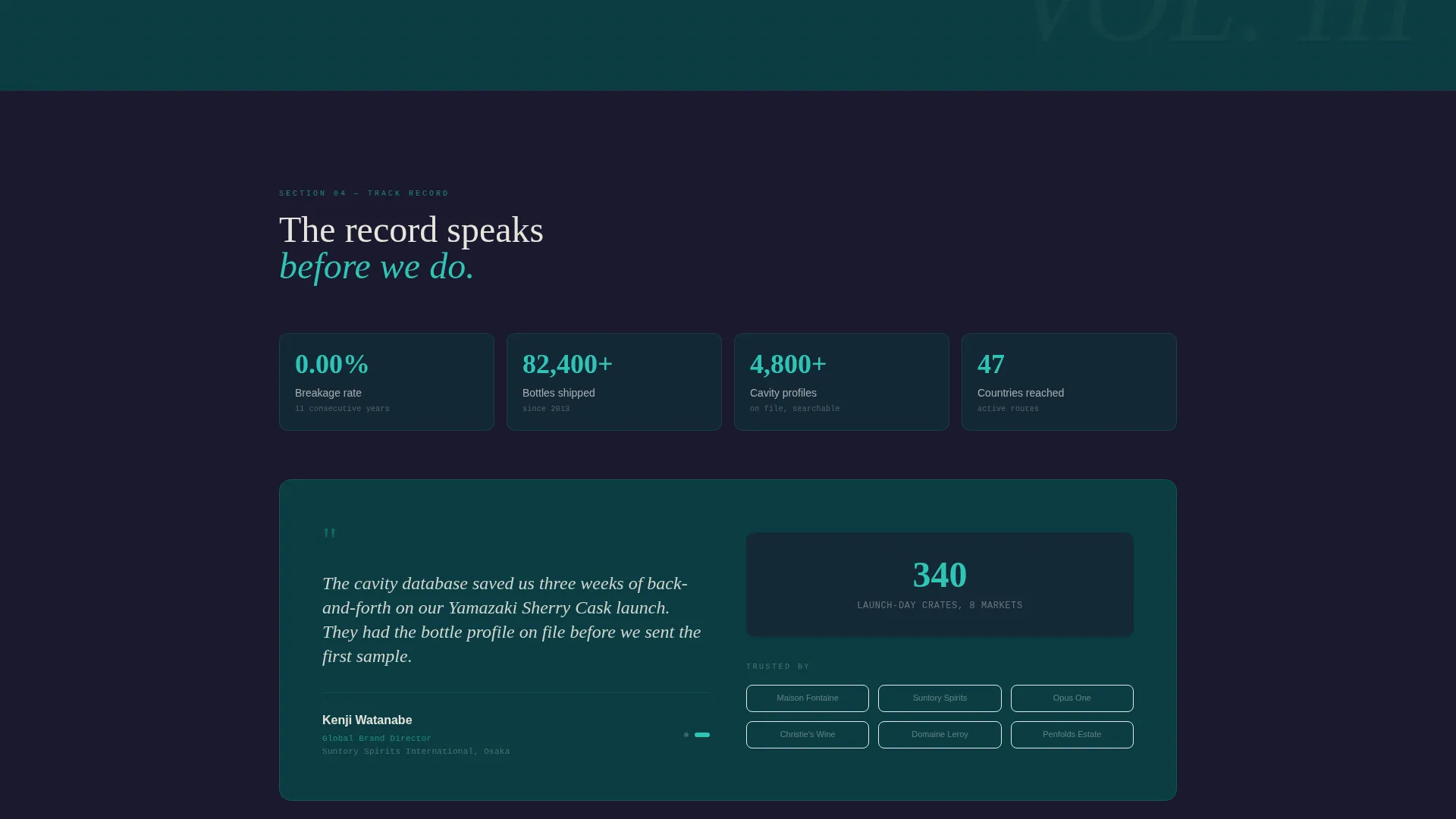 Precision Winespirits | Free Website Template | Rocket