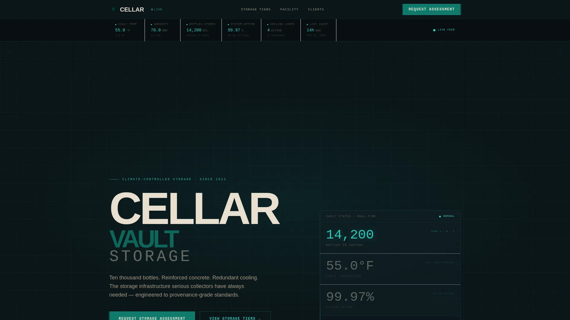Precision Winestorage | Free Website Template | Rocket