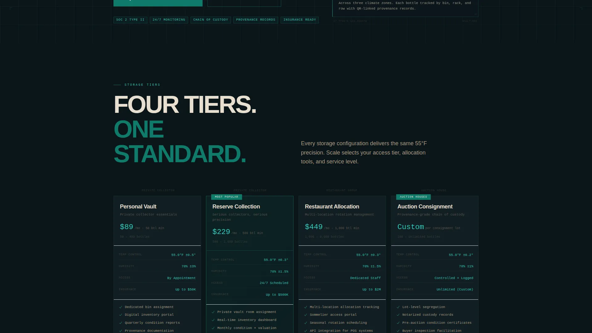 Precision Winestorage | Free Website Template | Rocket