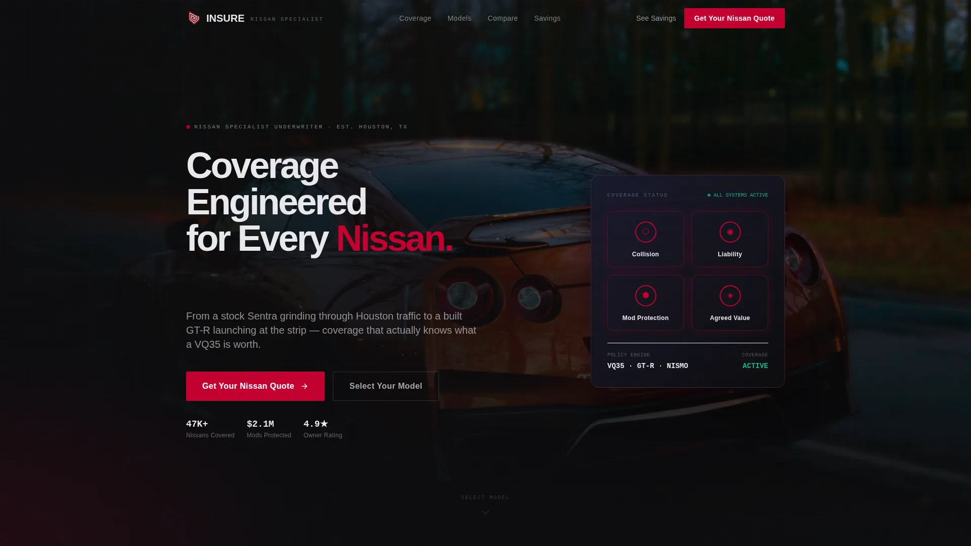 Car Dealership Specialist Professional Website Template
