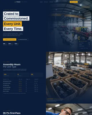 Specialist Agricultural Equipment Manufacturing Professional Website Template