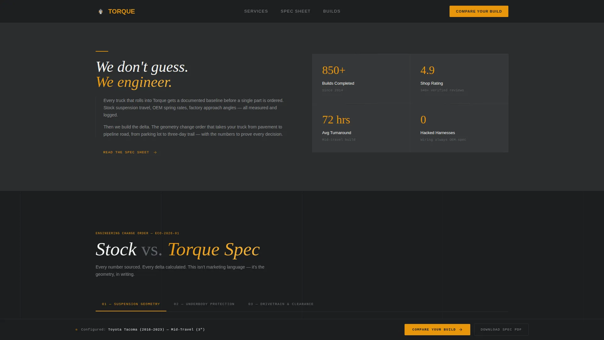 Off-Road & Lift Kit Installer Landing Page Template