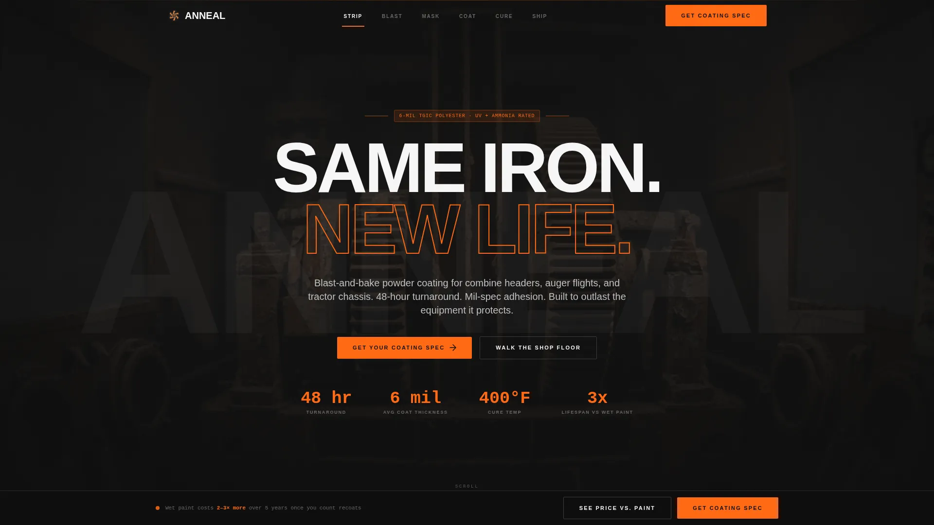Specialist Agricultural Equipment Manufacturing Reviews & Social Proof Website Template