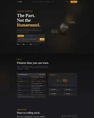 Industrial Auto Parts Landing Page Template