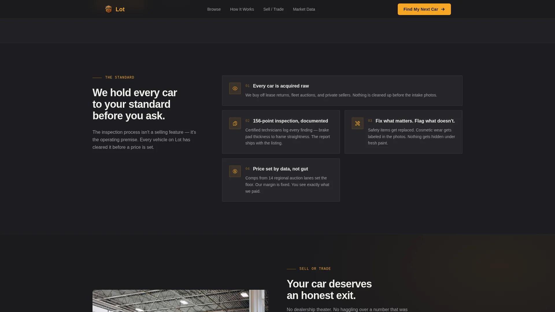 Used Car Marketplace Landing Page Template