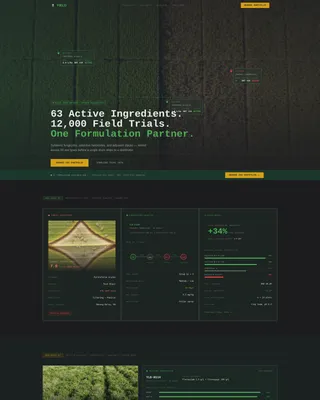 Agrochemical Landing Page Template | Data Grid