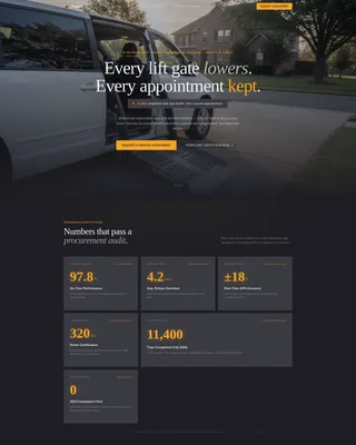 Paratransit Service Landing Page Template