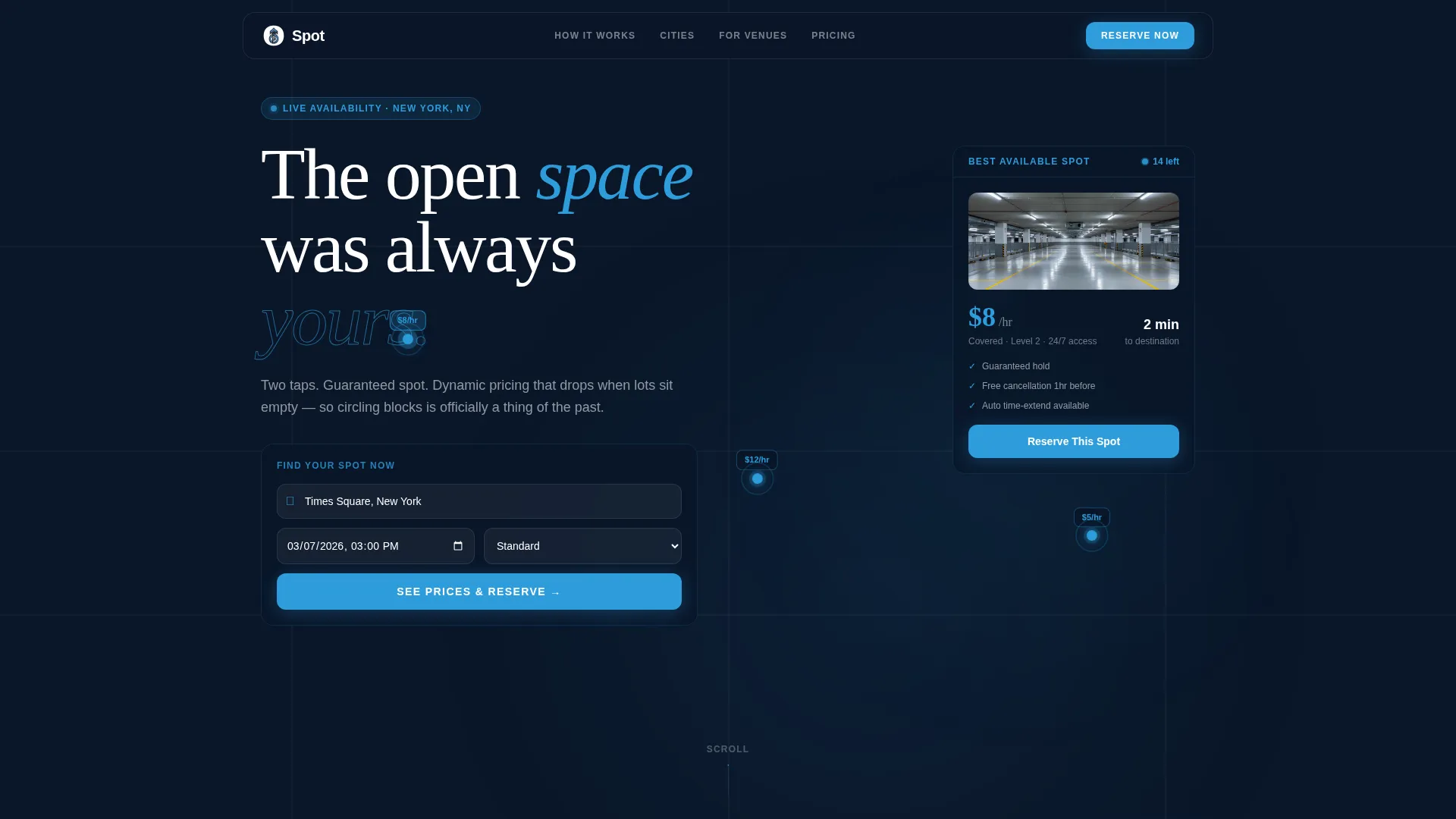 Parking Reservation Landing Page Template