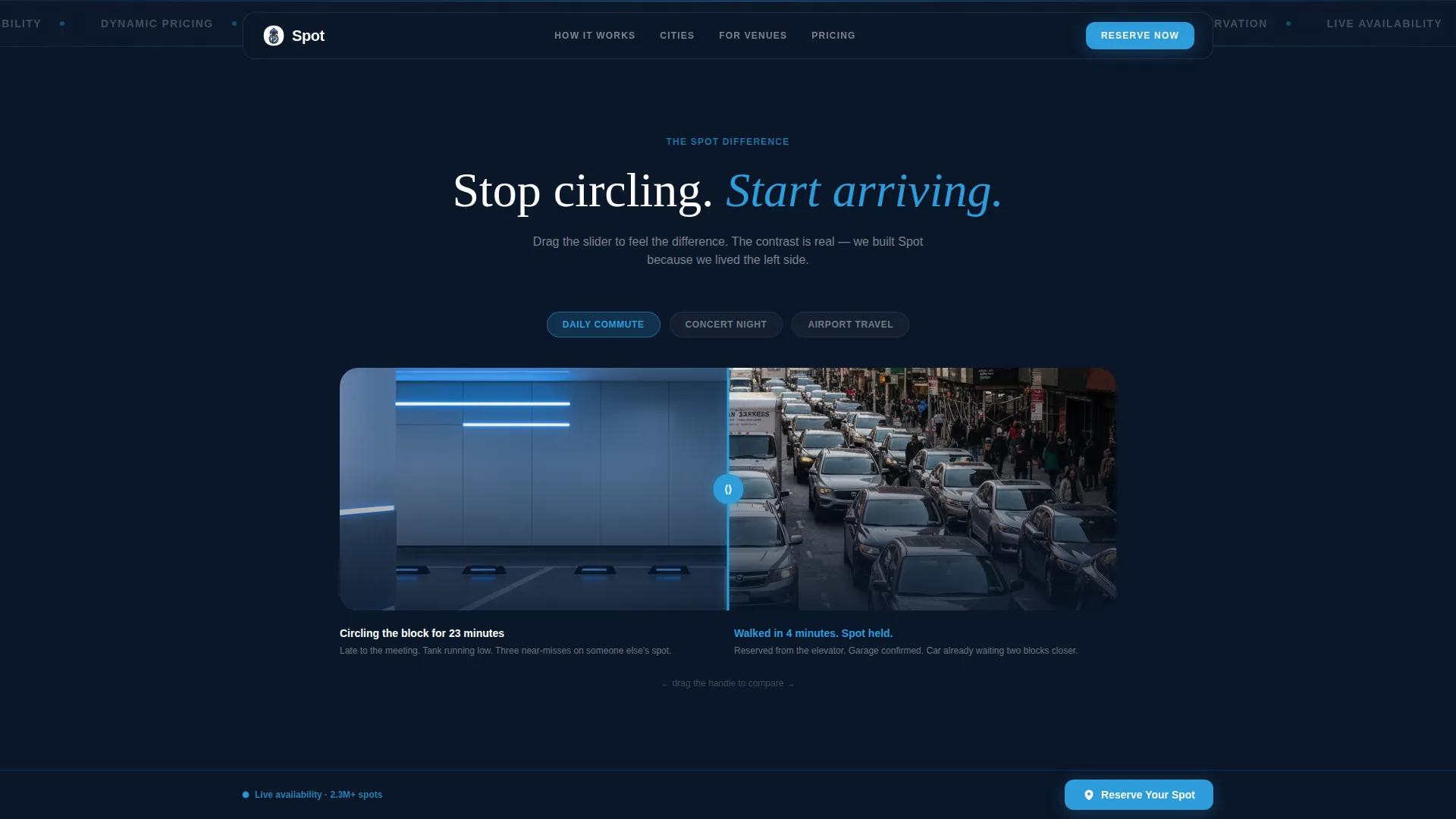 Parking Reservation Landing Page Template