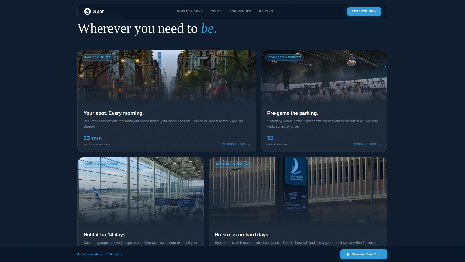 Parking Reservation Landing Page Template