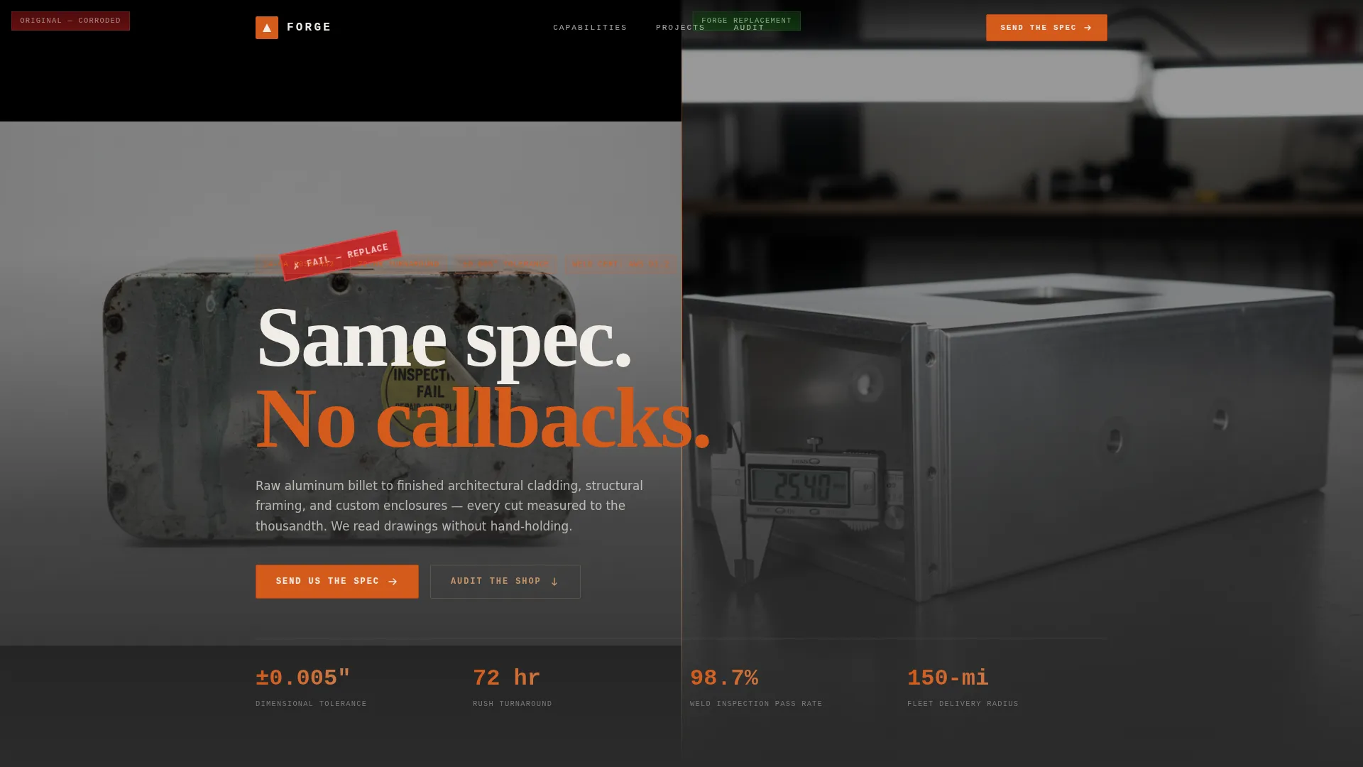 Complete Metal & Steel Fabrication Professional Website Template