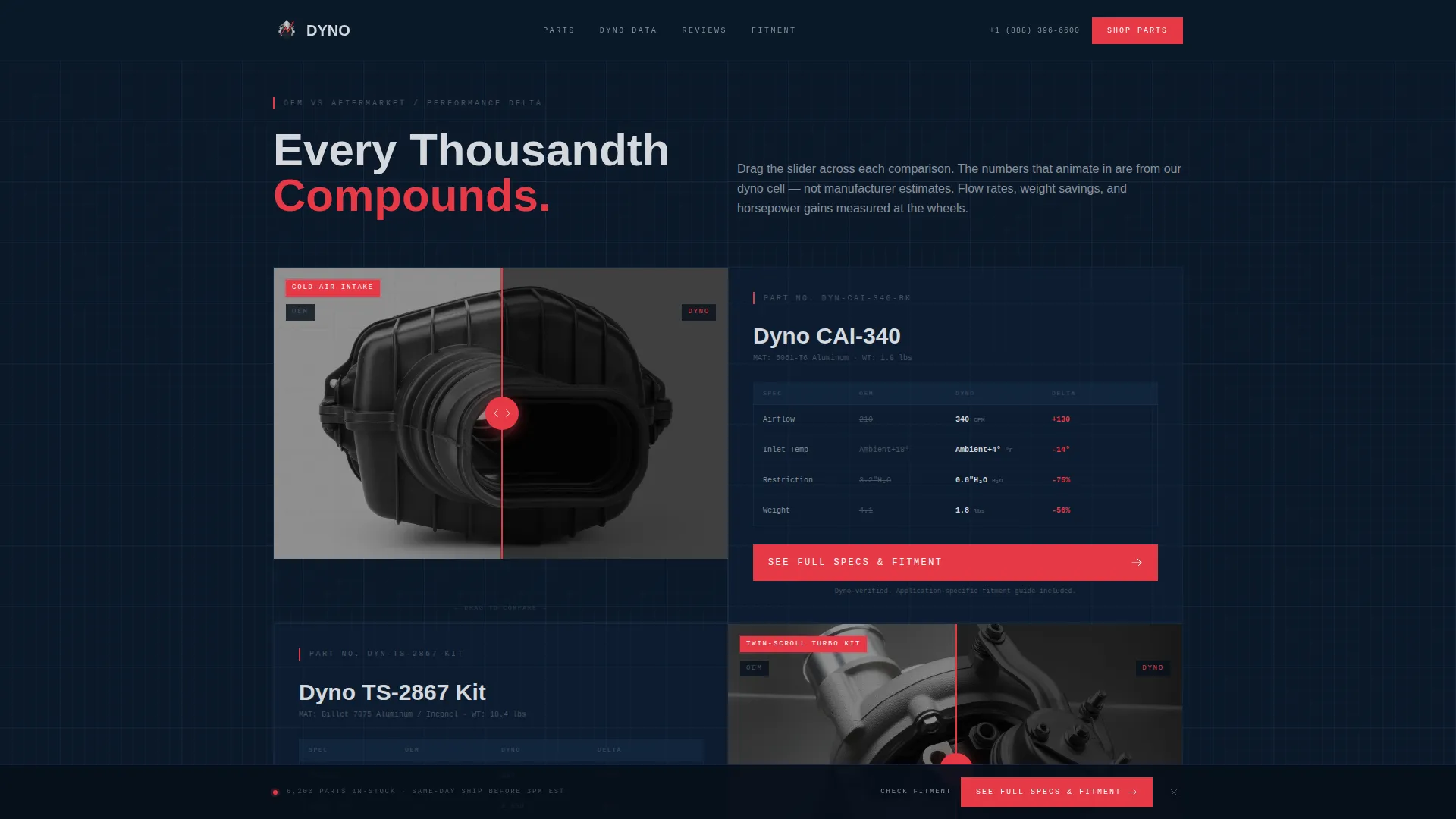 Performance Auto Parts Landing Page Template