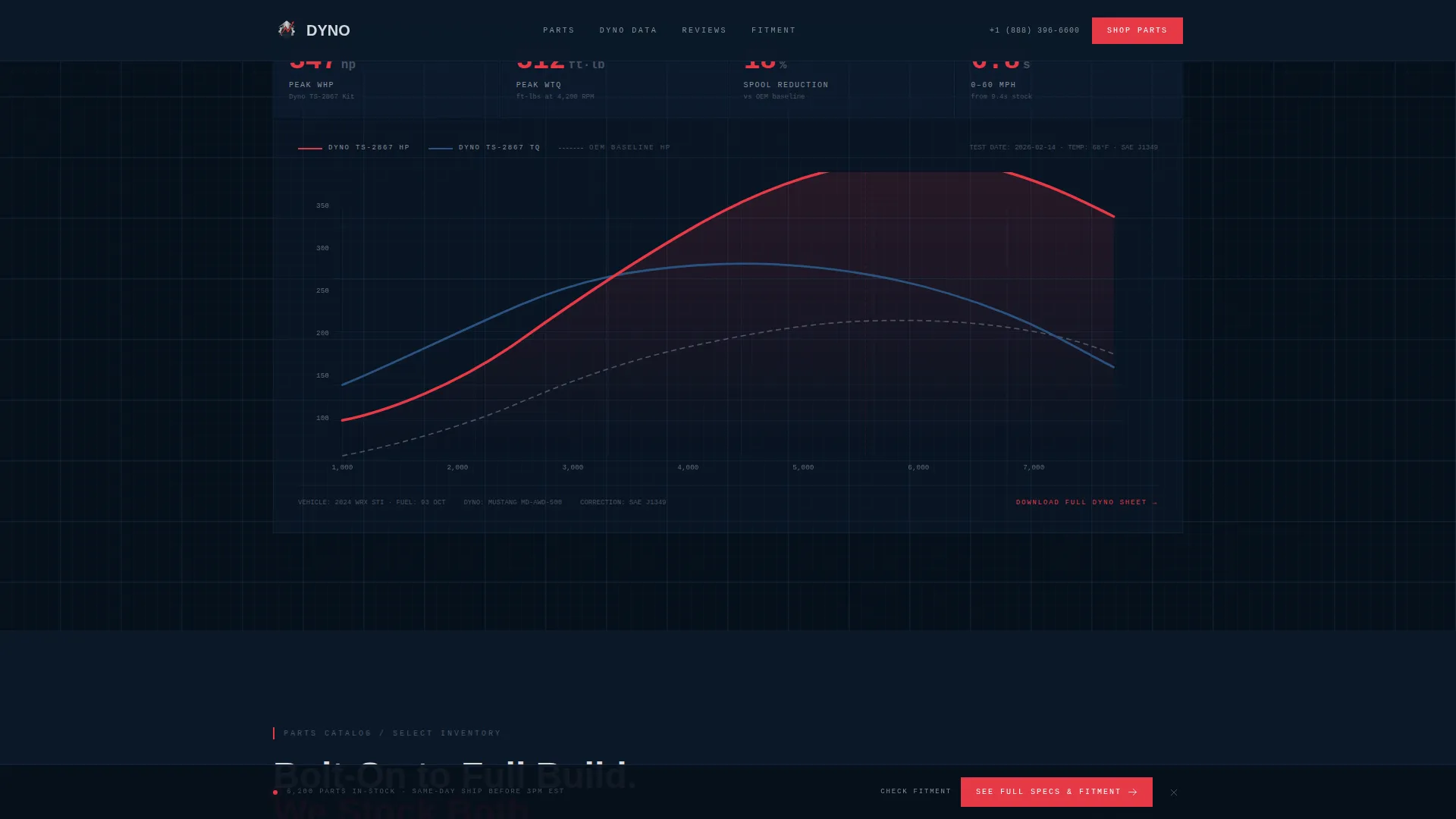 Performance Auto Parts Landing Page Template