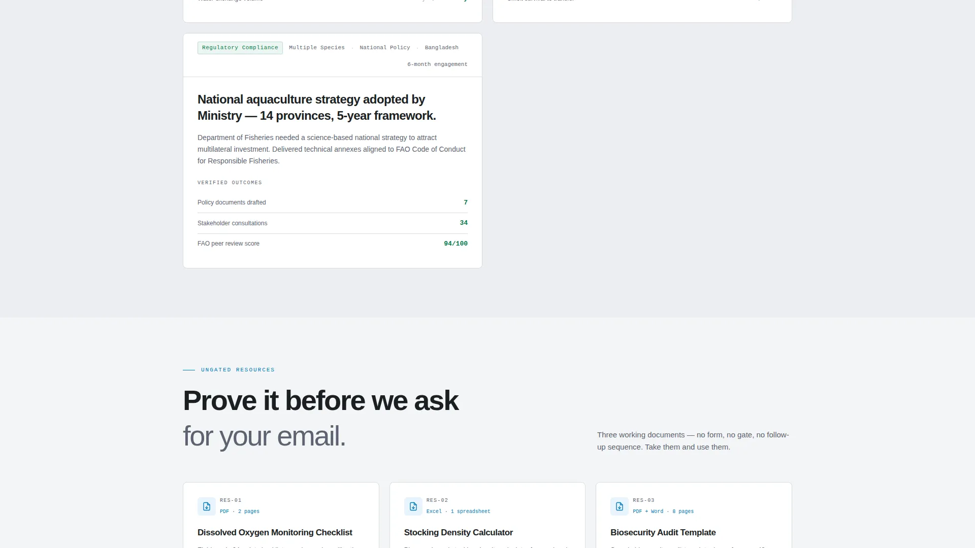 Aquaculture Consulting Services Website Template