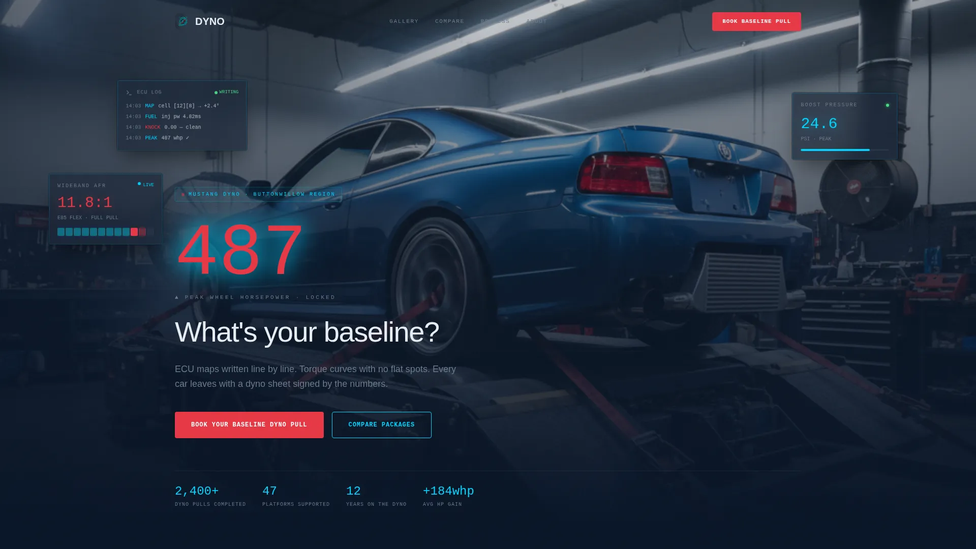 Performance Tuning Shop Landing Page Template