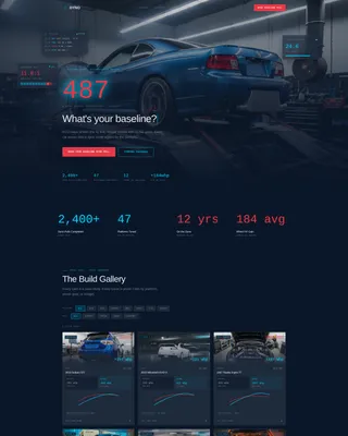 Performance Tuning Shop Landing Page Template